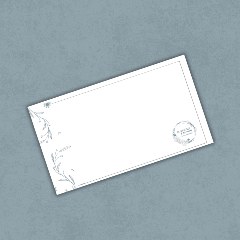 Targeta de Dedicatòria a Sobre Blanco