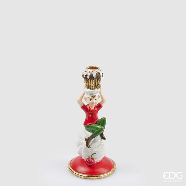 Candle holder for one candle Elf Cook medium