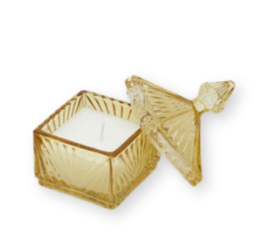 Espelma aromàtica d'ambre c/ base de vidre (6100058AAMB)