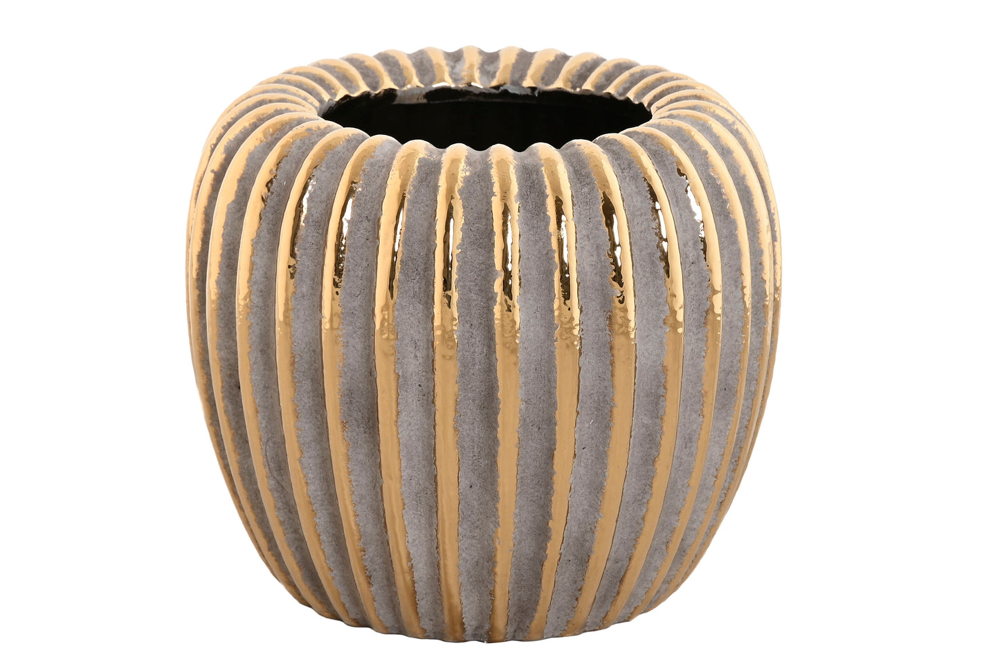 Gerro Gres 19X19X16 Envellit Daurat JR-213223