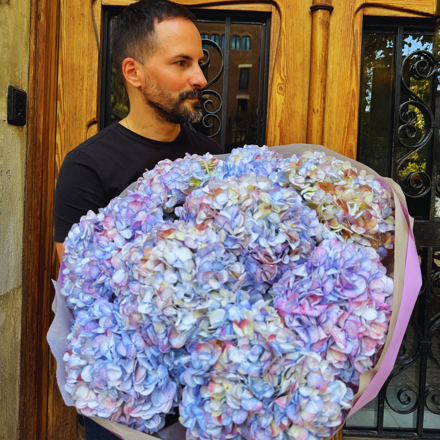 Blue Sky - Ramo XXL Hortensias Jumbo Azules