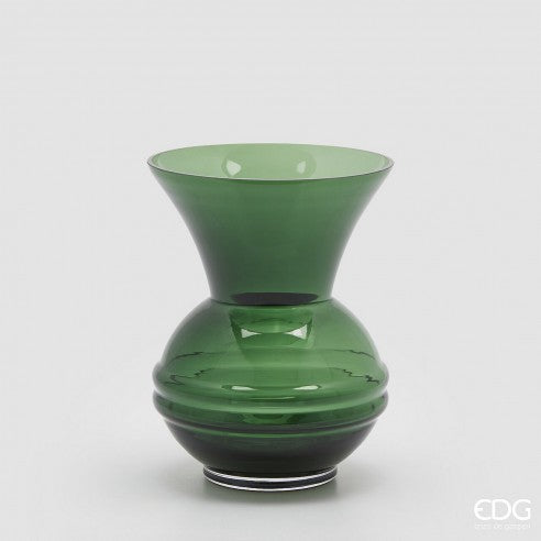 Jarrón de Cristal Verde L