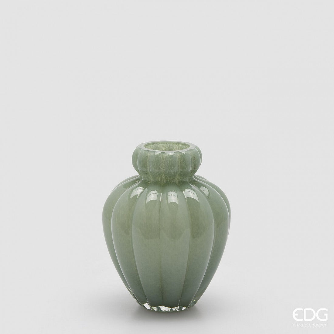 Jarrón de Cristal Verde M
