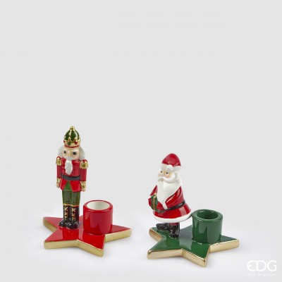 Candelabro Cascanueces y Papá Noel 1u