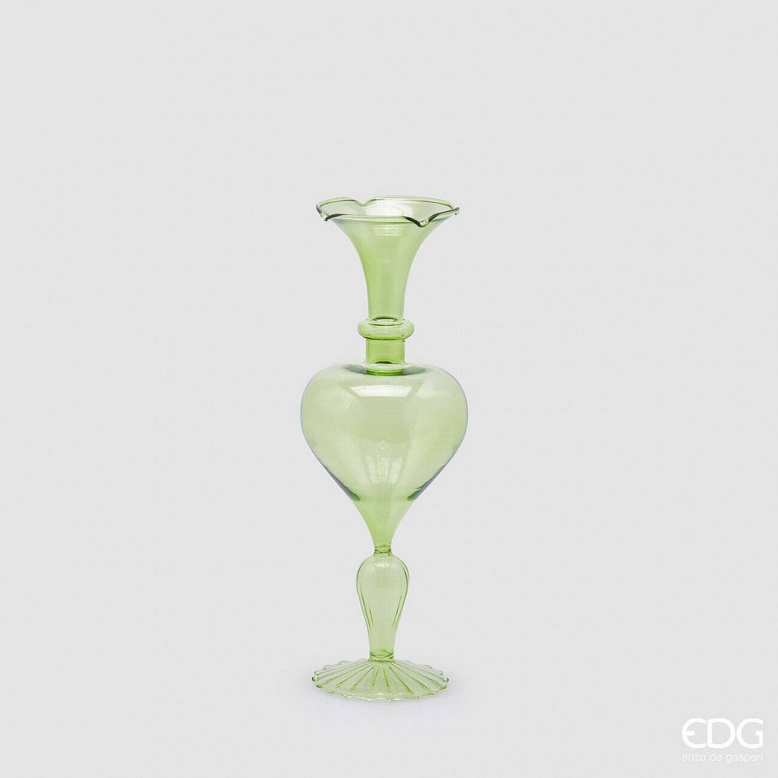 Gerro Uniflor de Cristall Verd