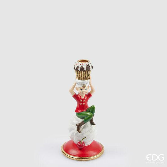 Candle holder for one candle Elf Cook medium