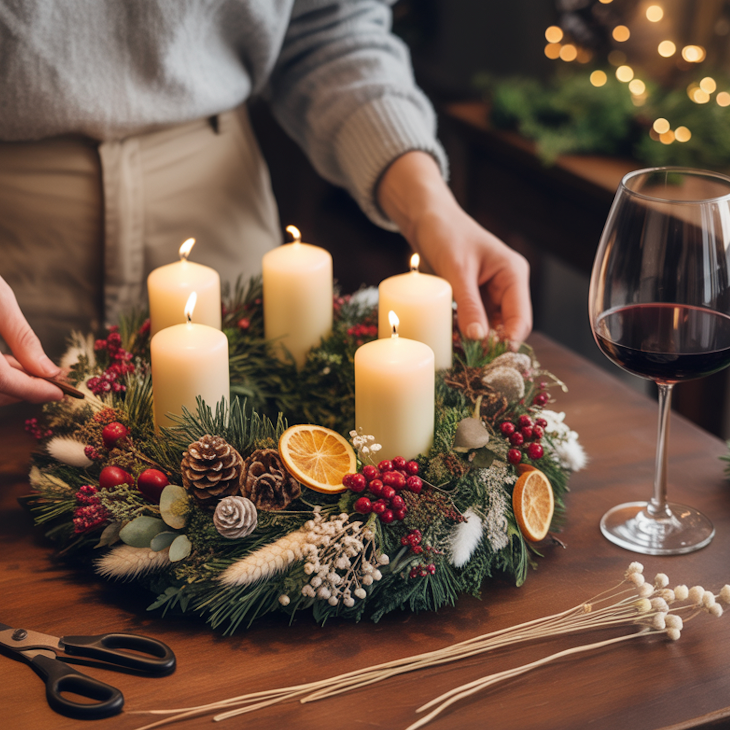 Taller Centro de Mesa de Adviento