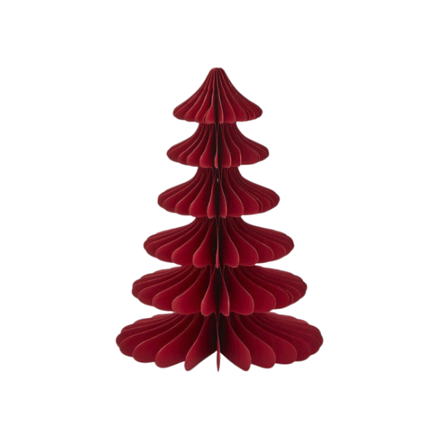 Pino Navideño en Origami Rojo