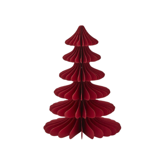 Pino Navideño en Origami Rojo