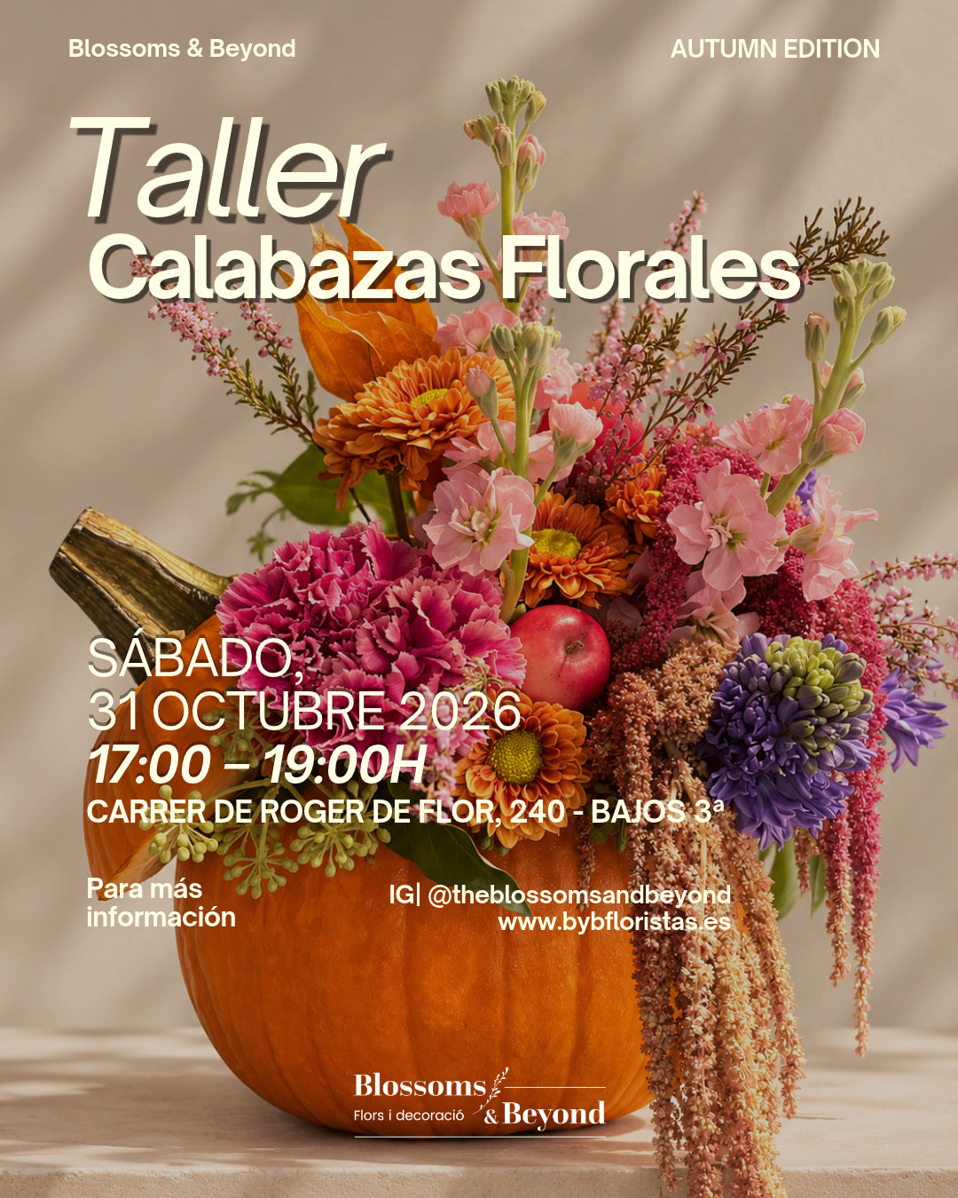 Taller de Calabazas Florales | Autumn Edition  🍂