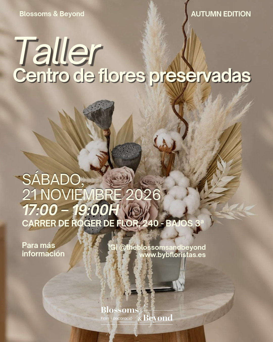 Taller Centro de Flores Preservadas | Autumn Edition 🍂