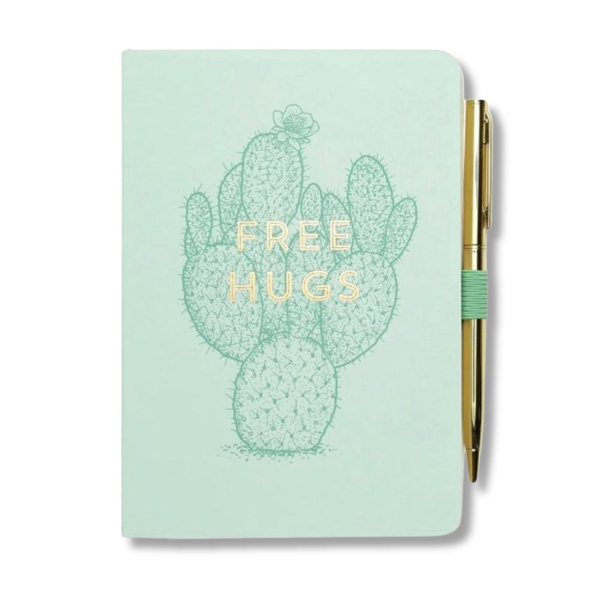 Cuaderno de notas con bolígrafo - Free Hugs