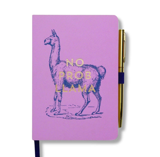 Cuaderno de notas con bolígrafo - No Prob Llama