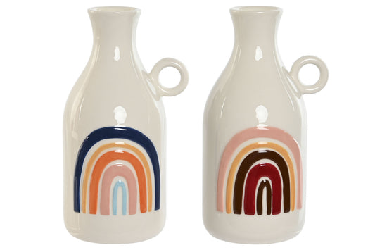 Dolomite Vase 11x9.5x20.6 Rainbow JR-210348