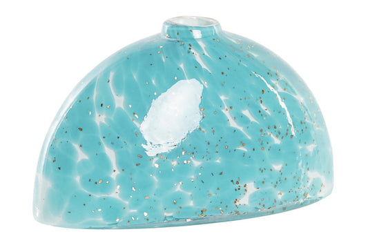 Jarrón de Cristal Perlado Azul