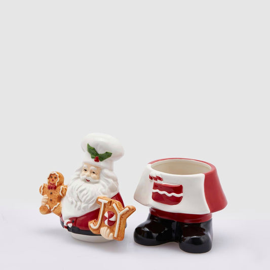 Santa Claus Little Chef Cookie and Candy Jar