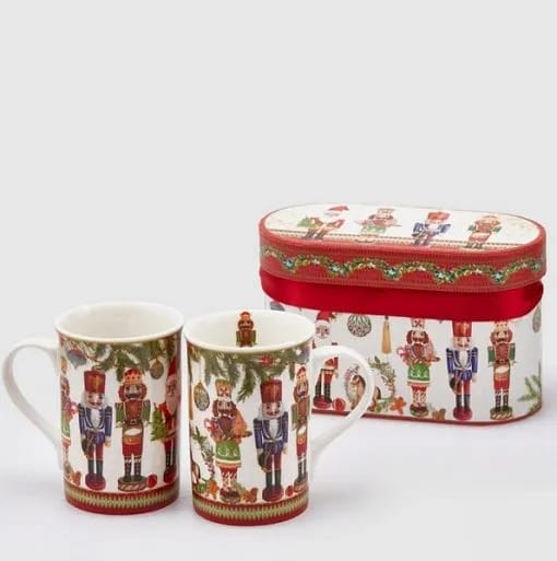 Set of 2 mugs with Christmas motifs