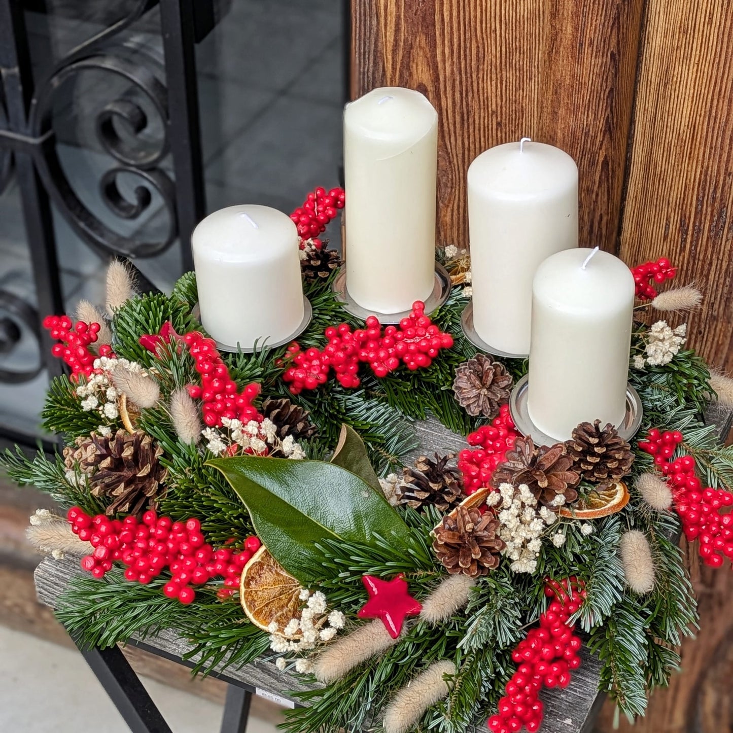Traditional Advent Wreath Centerpiece