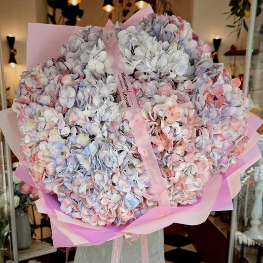 Blue Sky - Ramo XXL Hortensias Jumbo Azules