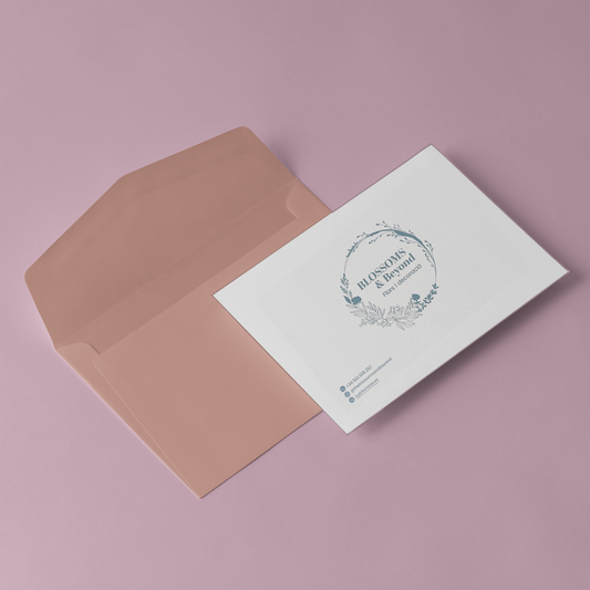 Tarjeta de Dedicatoria en Sobre Rosa