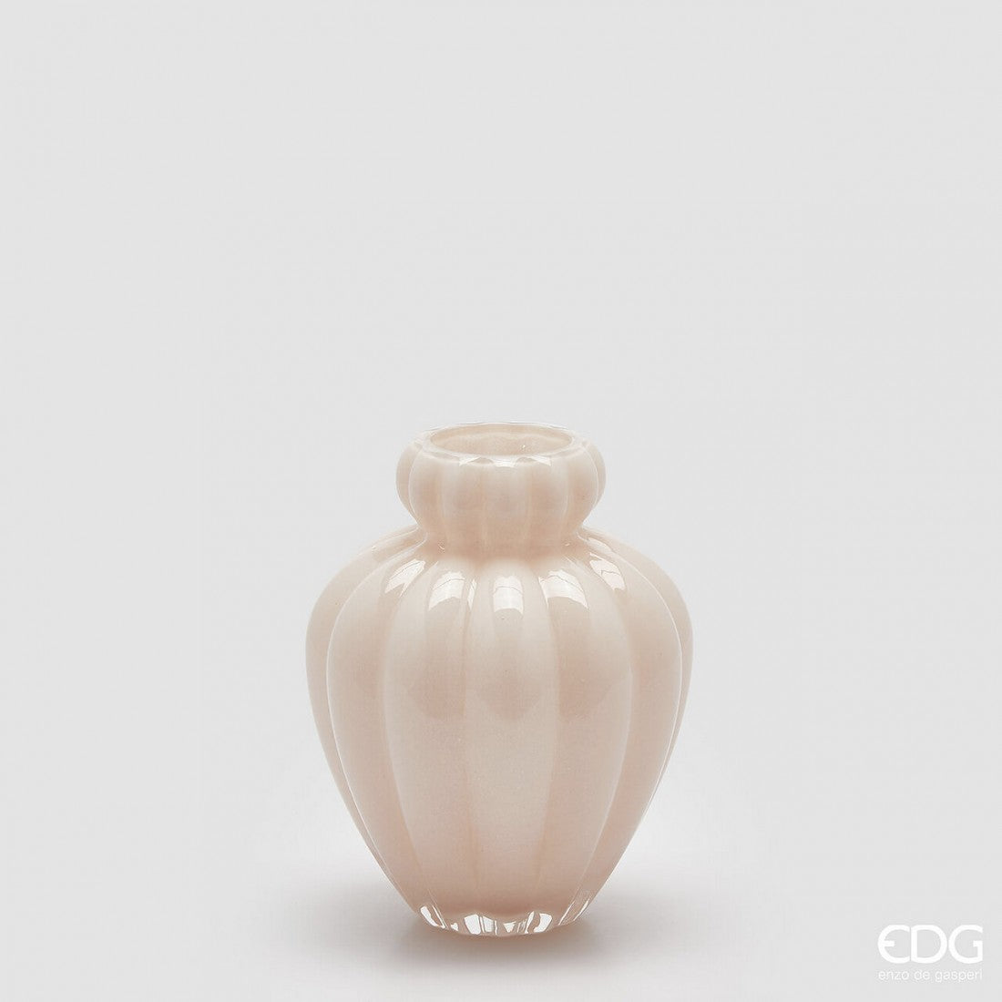 Jarrón de Cristal Rosa M