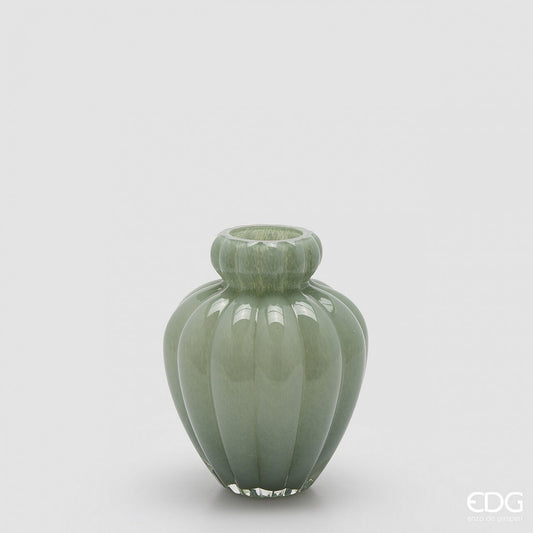 Jarrón de Cristal Verde M