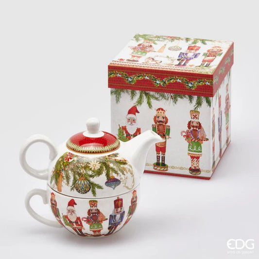 Christmas teapot and cup set