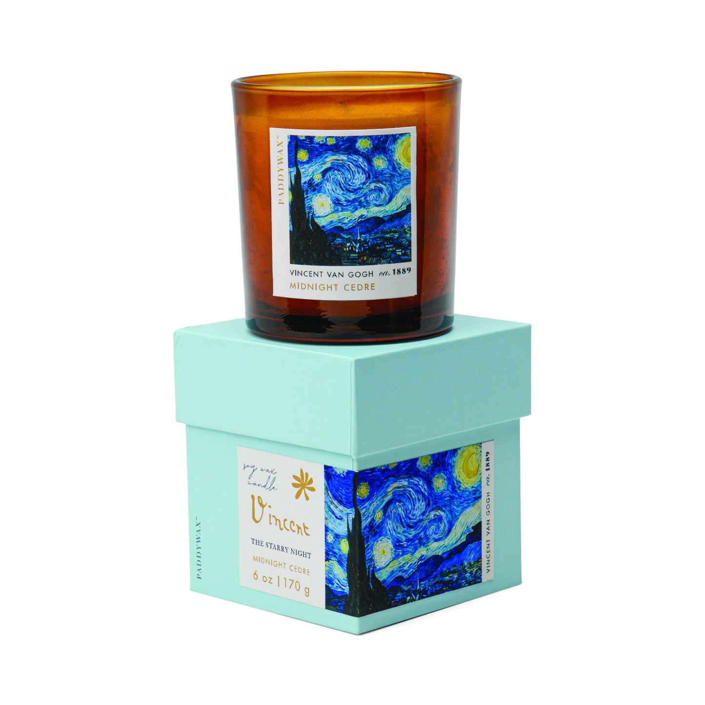 Impressionist 6oz/170g Glass Candle - Van Gogh 'The Starry Night' IMP0602EU