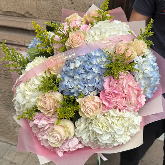 Living for Love – Bouquet of Hydrangeas, Lisianthus and Mini Roses