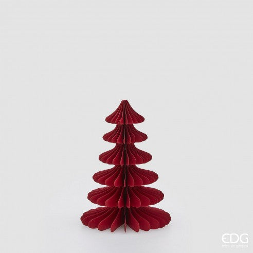Pino Navideño en Origami Rojo
