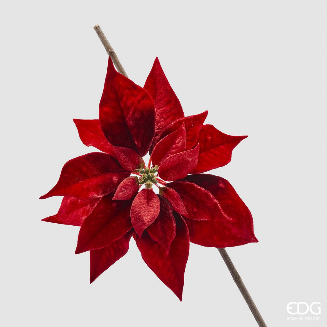 Poinsettia Roja con Clip